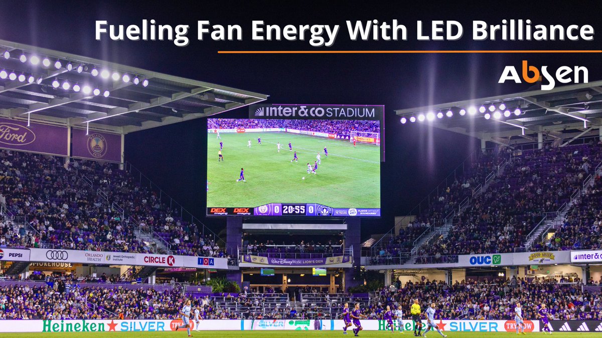 Absen_Inc's tweet image. Absen is elevating every matchday moment! ⚽

🥅 Together with RevelTV, Absen brought the @orlandocitysc, Inter&amp;amp;Co Stadium to life with an immersive #LEDDisplay that boosts fan energy and venue impact.
🎥 Watch the full case study: youtu.be/YWEbz4PJBC8?si…