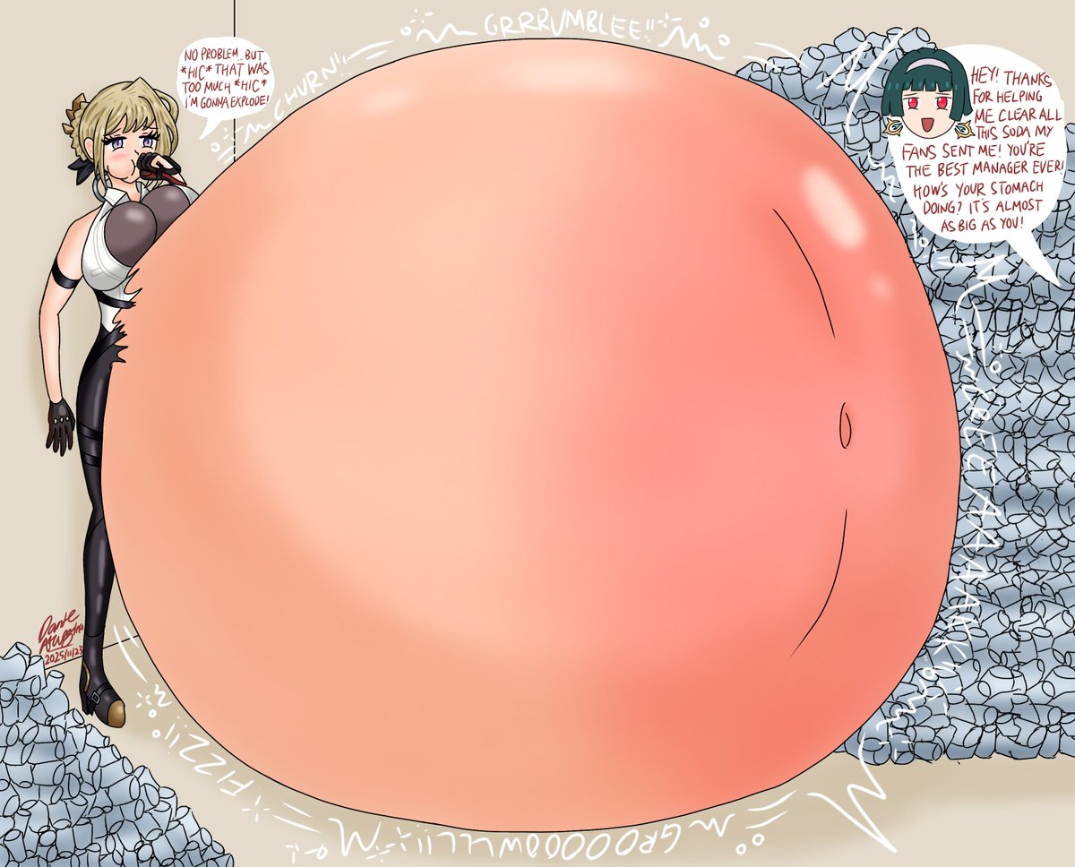 onakabesar's tweet image. Get yourself a manager/bodyguard that will help you eat or drink all of your fan&apos;s gifts.

#ZenlessZoneZero #Evelyn