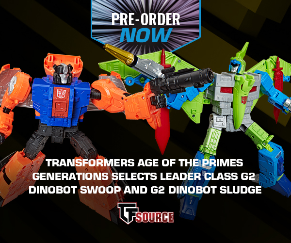 TFsource's tweet image. G2 madness strikes again.
Swoop + Sludge are available for Preorder - get yours now! 
tfsource.com/transformers-g…