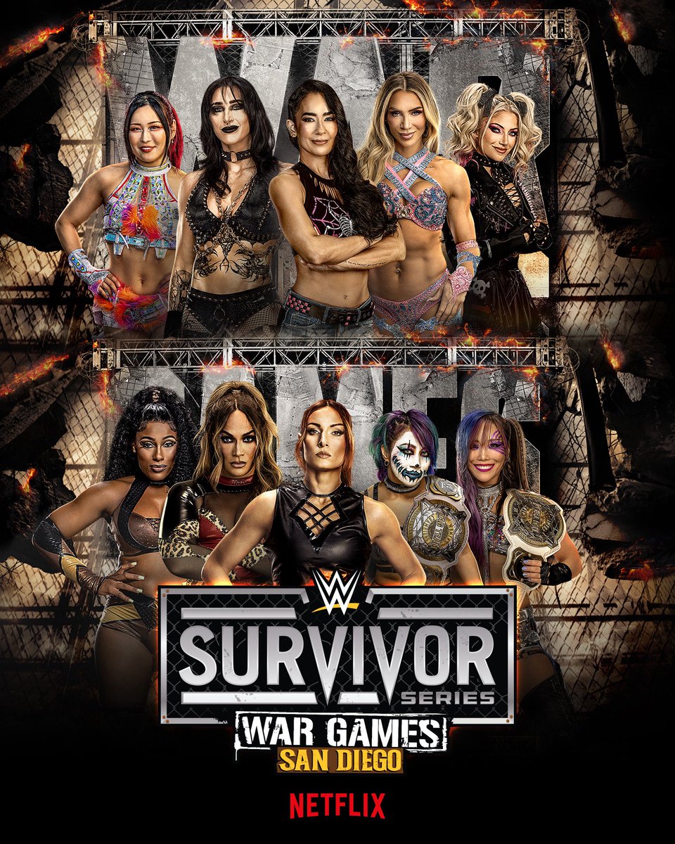 WWEUK's tweet image. Only 1 Week to… WARGAMES!!! ⛓️ 🔥 

▶️ Nov. 29th night, 12 AM @NetflixUK.