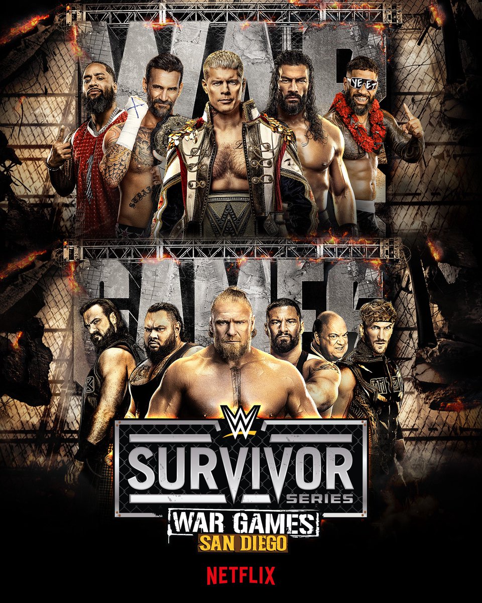 WWEUK's tweet image. Only 1 Week to… WARGAMES!!! ⛓️ 🔥 

▶️ Nov. 29th night, 12 AM @NetflixUK.