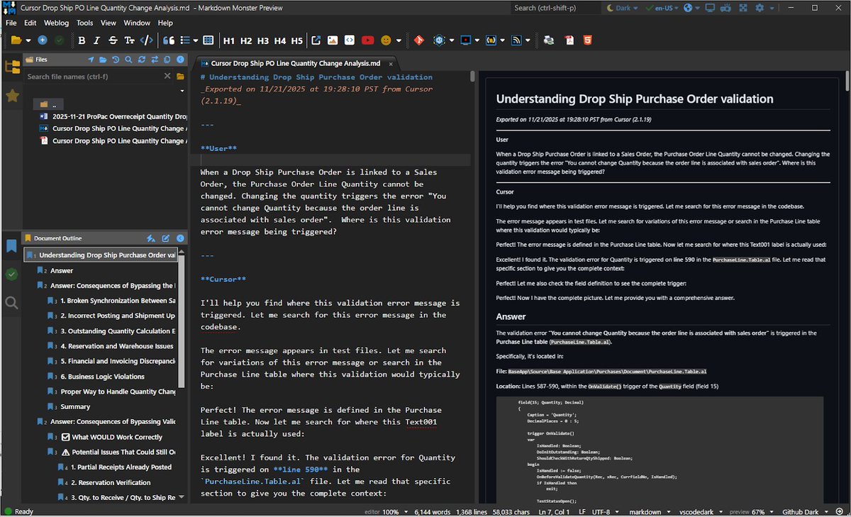 New blog post:  

Working with Markdown .md Files in the Age of AI Development

It ain't gonna be easy.

blog.steveendow.com/2025/11/workin…