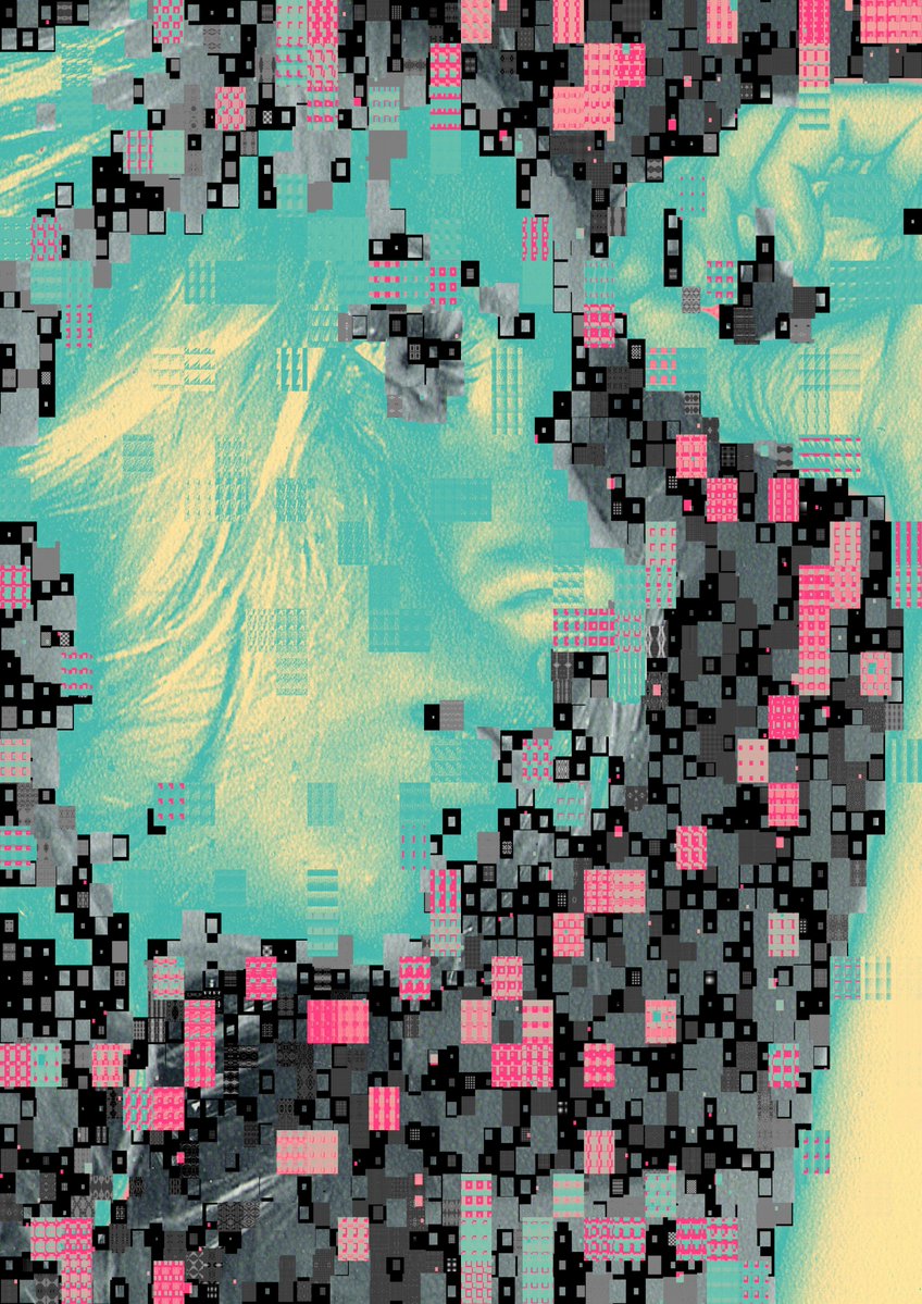 RaquelGaudard's tweet image. 4 hours left in the auction 🔥
Thank you so much @IdaHerself for placing a bid!
🫂💜

A generative art portrait beautifully created in VUO by @luizandregama, using procedural programming to analyze and select each pixel of the image, applying probability to form pixel groups that…