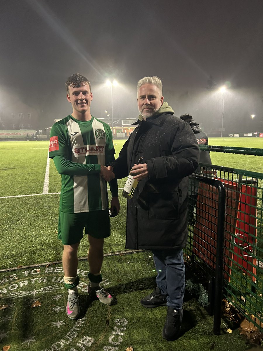 bedworth_united's tweet photo. Todays man of the match was Samson Hewett chosen by Billy from Stuart Plumbing Renewables where Bedworth United took the 3-1 win against Rugby Town https://t.co/mT6tYexbtv