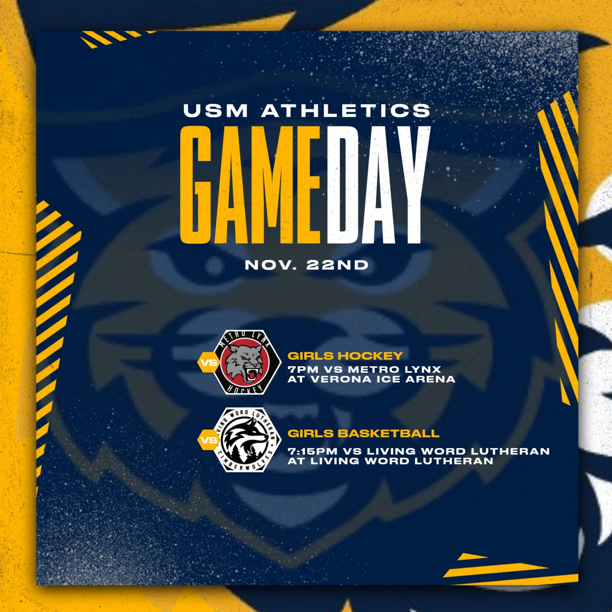 Good luck today Wildcats! 
<a href="/usmsocial/">University School of Milwaukee</a> <a href="/USMAthleticsAD/">Tim Williams</a> #BetterEveryday