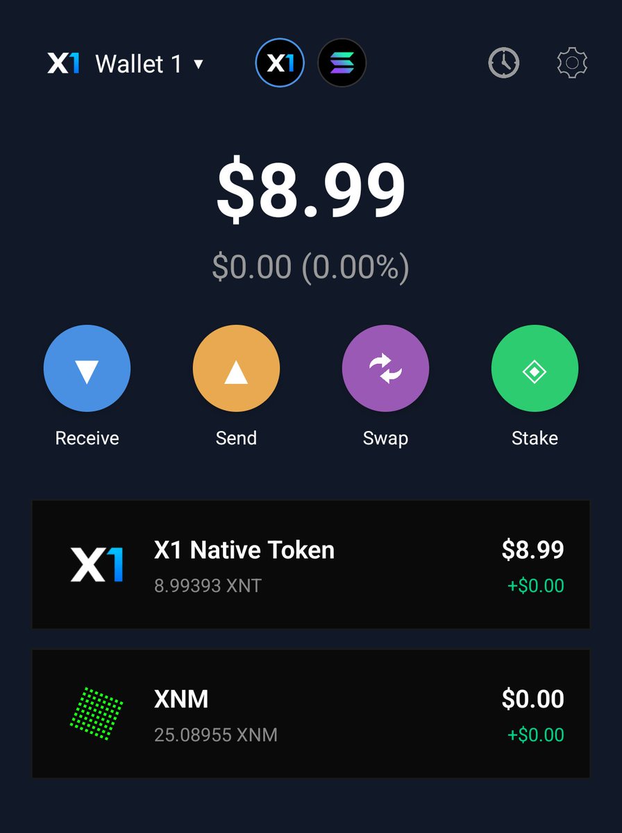 Simple UIs are best UIs #X1 wallet