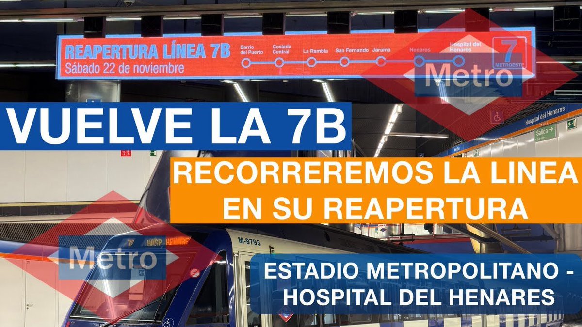 Vuelve la linea 7B de metro de madrid.
youtu.be/dyI6yR48X8E?si…