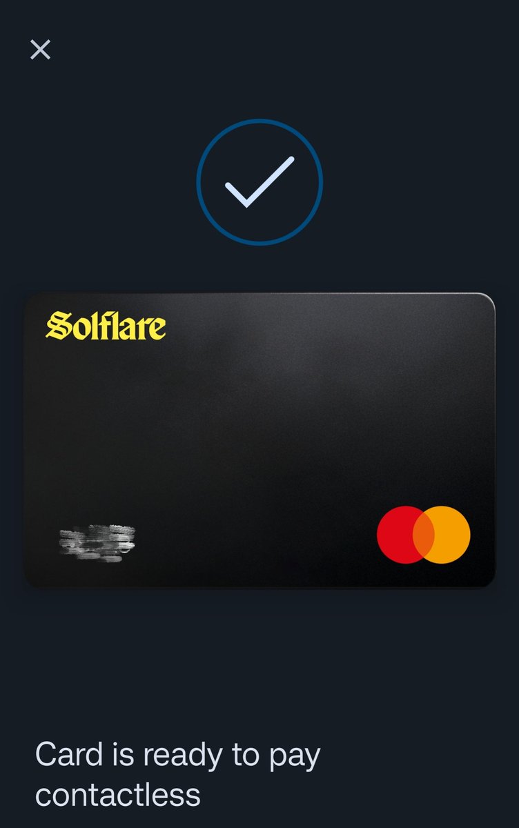 Finally It's here! 🔥
Wen physical card <a href="/solflare/">Solflare - The Solana Wallet</a> ?