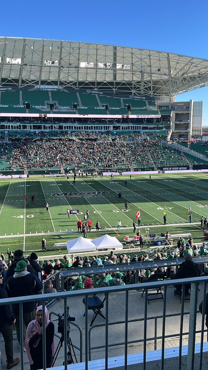 Vanier Cup from the AGT lounge in the home of the GREY CUP CHAMPS!!!