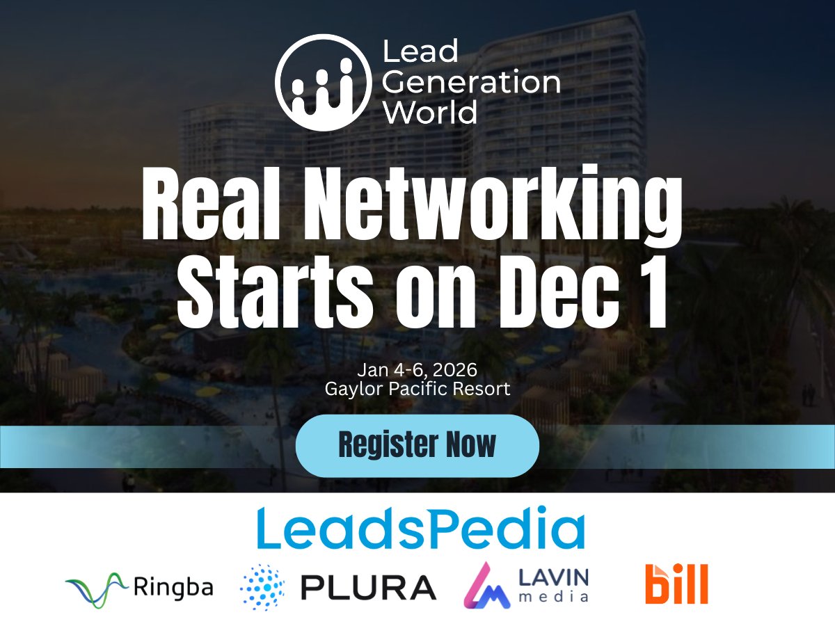 LeadGenerationW's tweet image. The LGW 2026 Event App launches Monday, Dec 1.
Attendees can start connecting, scheduling meetings, and building their agenda early.

Not registered yet? Now’s your moment.
LeadGenerationWorld.com