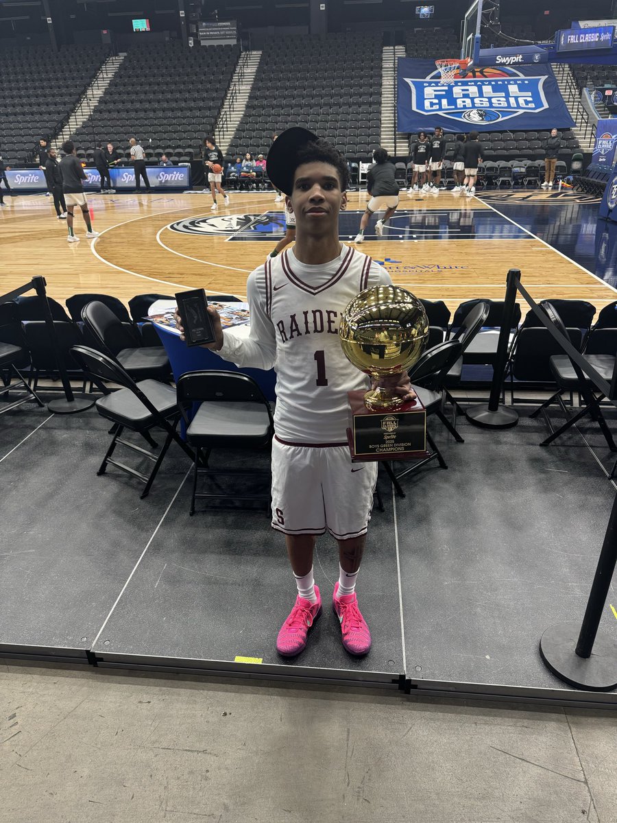 Congratulations to <a href="/Southwest_Bball/">Runnin’ Raiders</a> on winning the Mavs fall classic and congratulations to <a href="/Chand1nDavis/">Chandin Davis</a> on wining the MVP, 1st all tournament, and the ring 💍