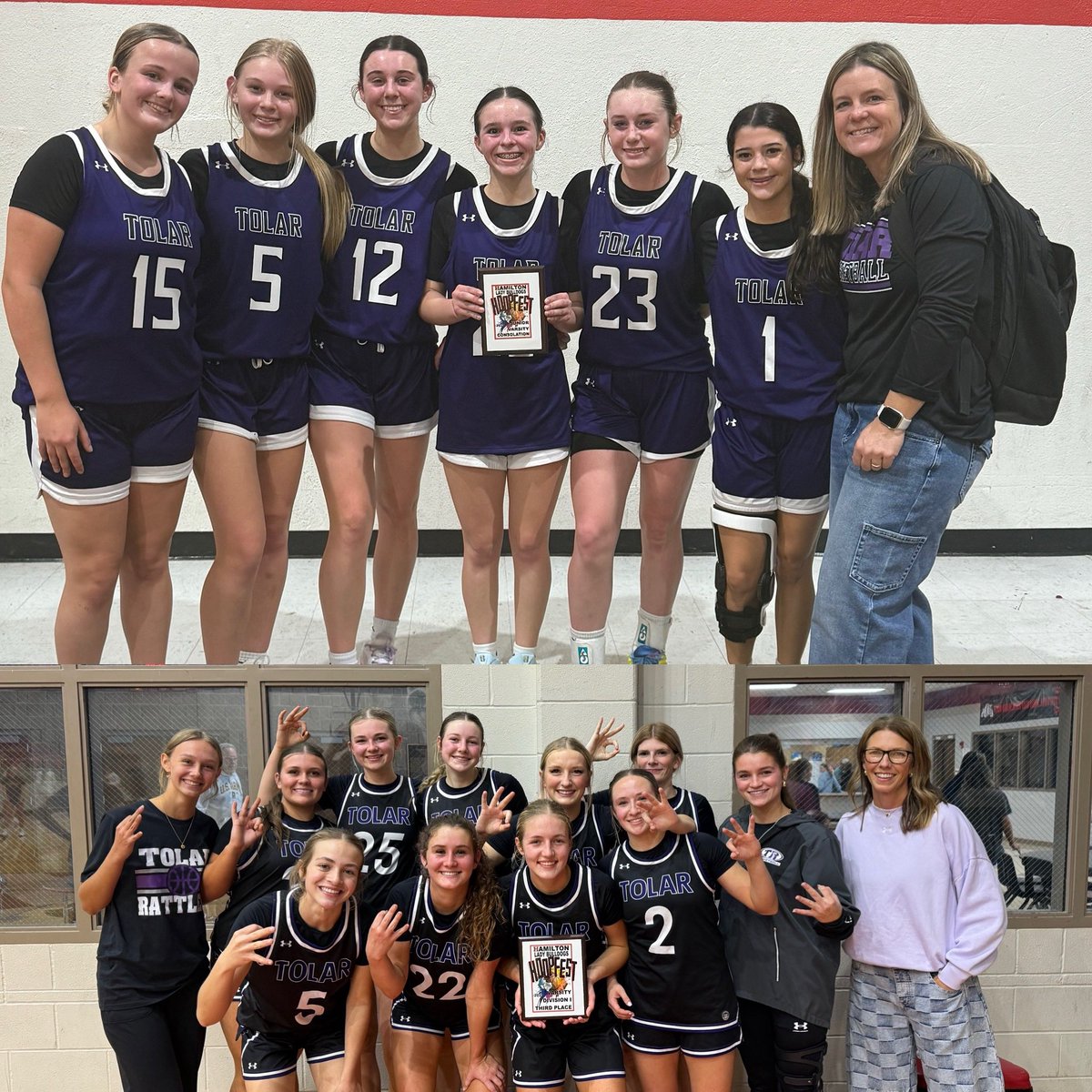 TolarRattlerGBB's tweet image. JV &amp;amp; Varsity results from Hamilton Hoopfest. JV battled and went 2-1 and are Consolation Champs. V took on Brownwood, #9 Goldthwaite, #4 Winnsboro &amp;amp; Hamilton and went 3-1, winning 3rd place. #chopwoodcarrywater goes to every single player on the team! @tolarathletics #txhsgbb