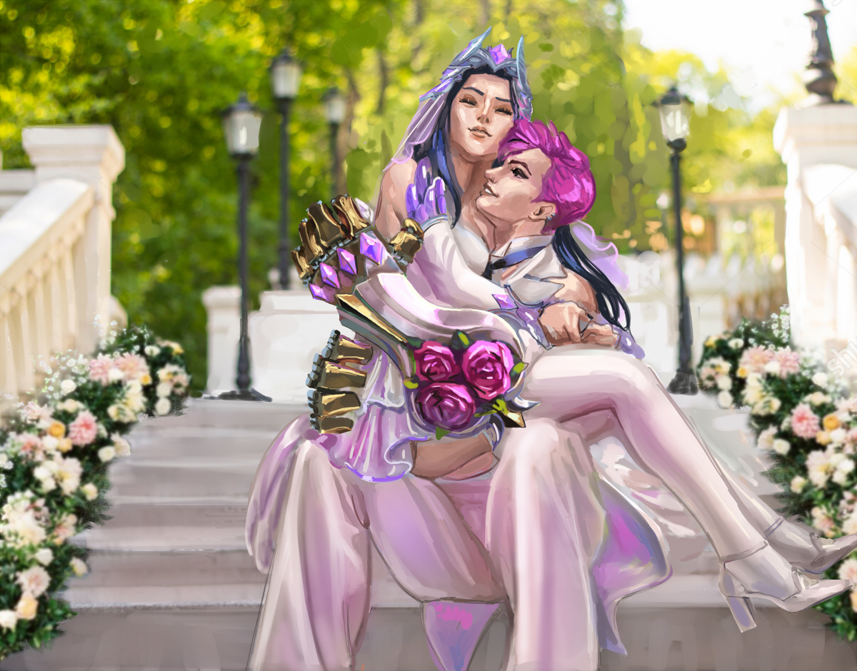 Aiverin's tweet image. Crystal Rose Caitlyn x Vi (request)
#caitvi #arcanefanart #arcane