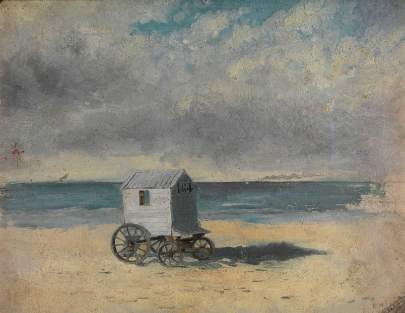 ArtistEnsor's tweet image. The Bathing Hut. Afternoon, July 29, 1876 #artbots #ensor