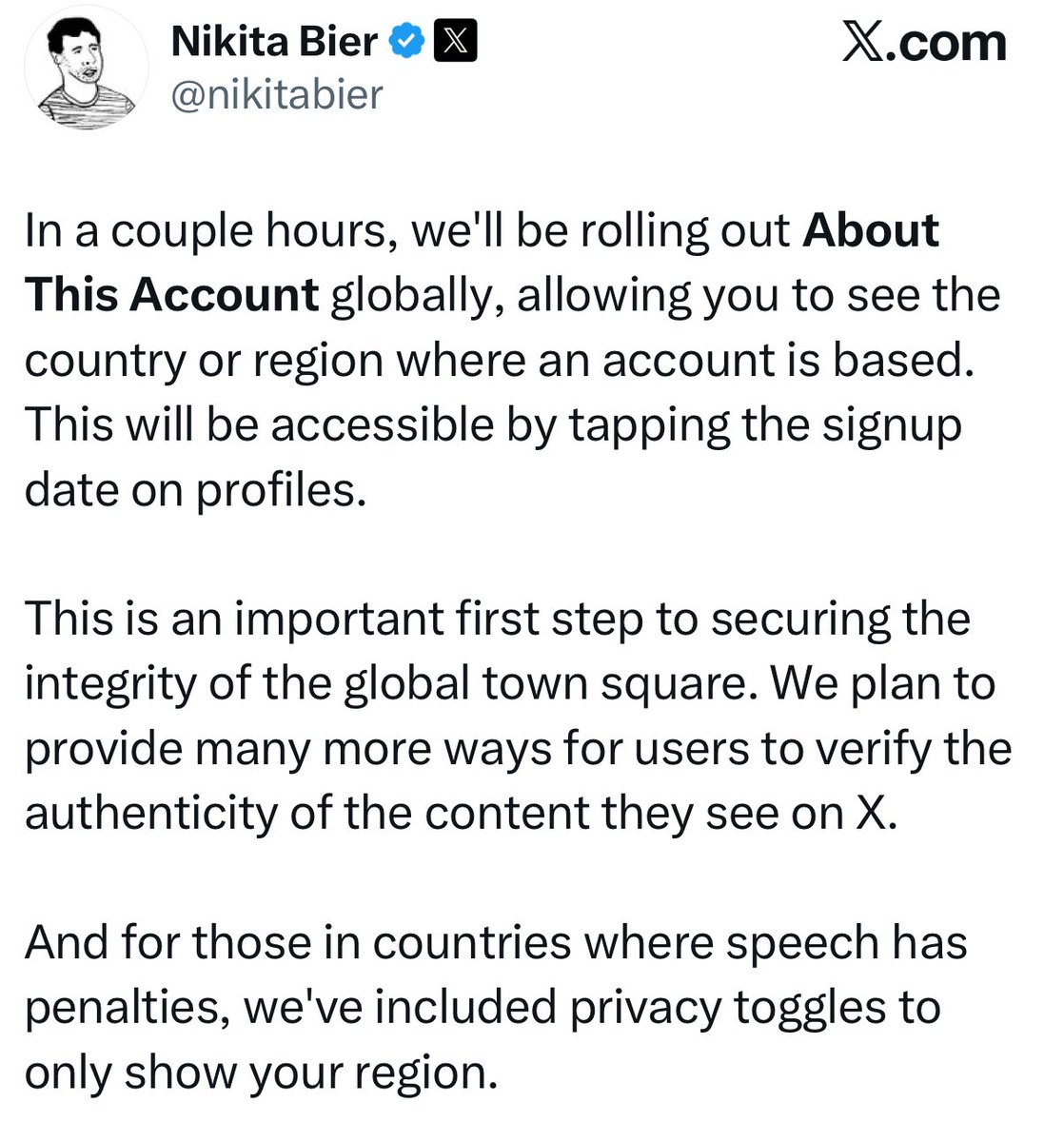 EYakoby's tweet image. BREAKING: X will officially launch permanent country locations in the coming hours.

RIP Pakistan.