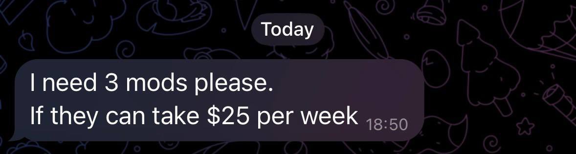 We’re hiring 🔥 

A new web3 projects needs 3 mods

$25 per week.

If you’re interested just comment ACTIVE and join our telegram for link up and updates: t.me/+5IpuWCIxRNZiO…