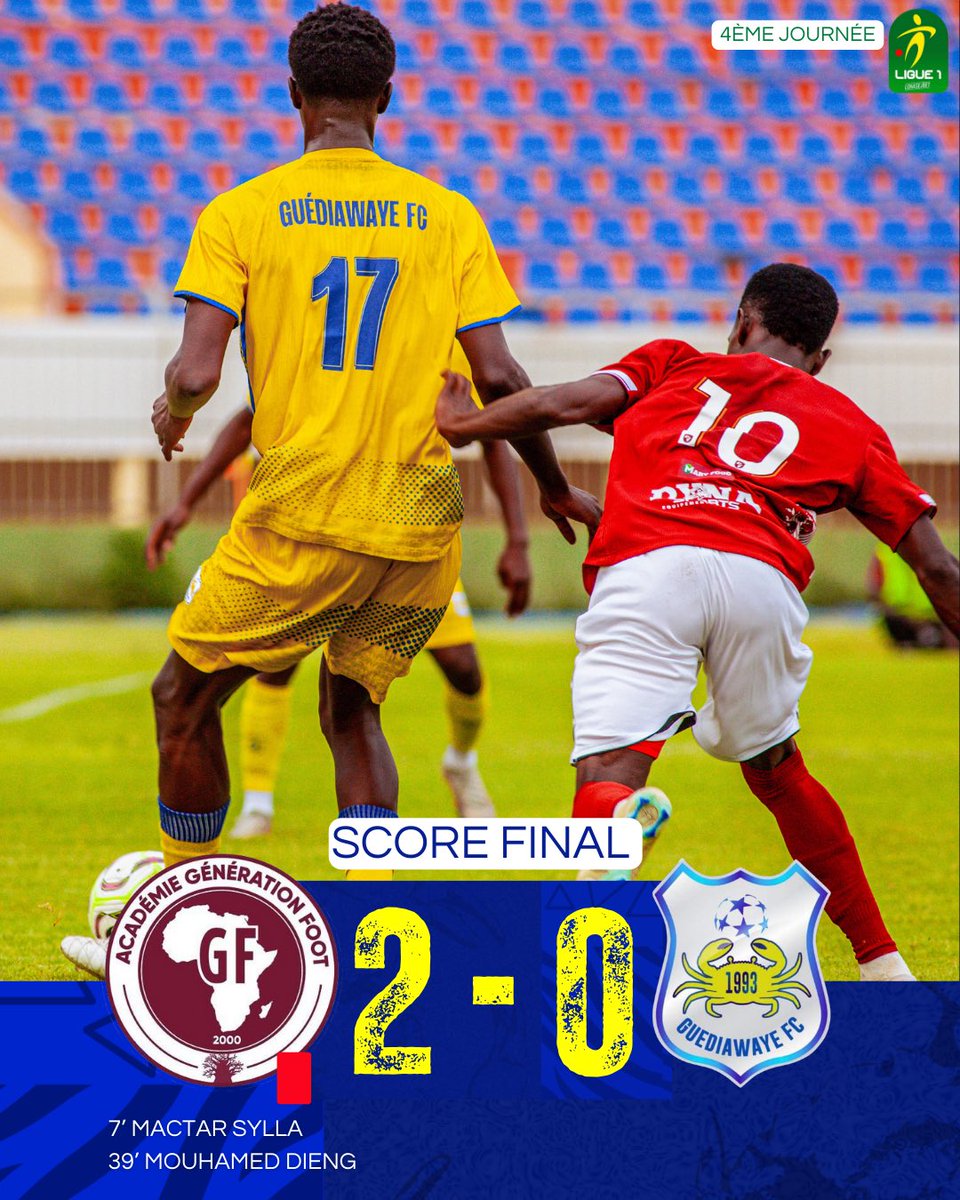 fc_guediawaye's tweet photo. Fin de la rencontre au Stade Lat Dior de Thies. Match perdu.
#guediawayefc #Ligue1SN #AllezLesCrabes #GFGFC https://t.co/g8N72Icm1o