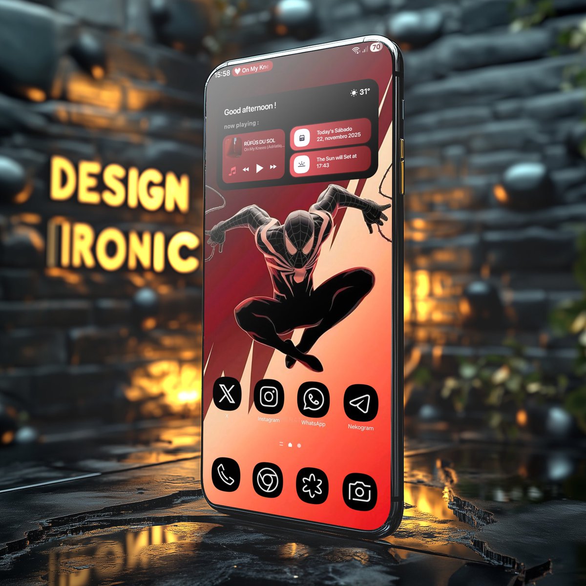 JunioSousaOfc's tweet image. Minha tela inicial  #SpiderMan
#OneUI8
#Android16
●Wallpaper  @Pinterest 
●Icon Blaux @EatosApps 
● Widget  Appo Kwgt  @RajjAryaa
●Mockup @design_ironic