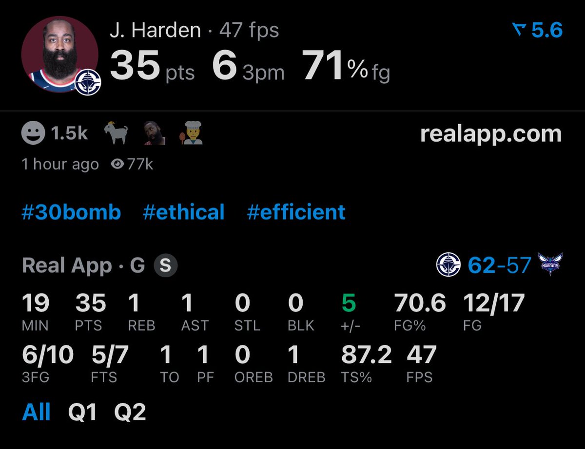James Harden just had the highest scoring half in the entire NBA this season 🤯