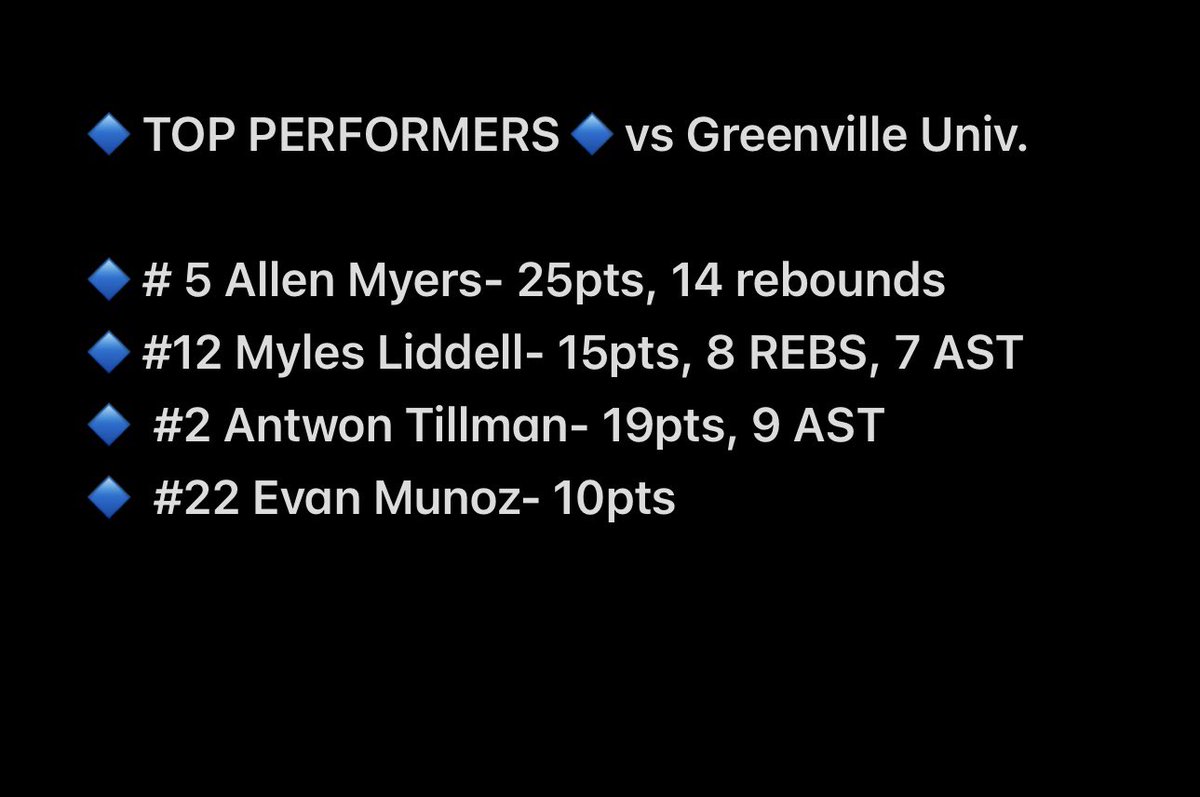 🚨Top Performers vs Greenville University 11/17/25

<a href="/gracsports/">GRACsports</a> <a href="/JUCOadvocate/">JUCOadvocate - Brandon Goble</a>
