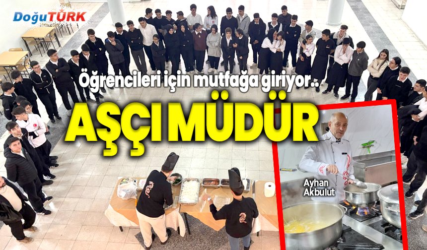 doguturkerzurum's tweet image. Öğrencileri için mutfağa giriyor; Aşçı Müdür... 
doguturk.com/ogrencileri-ic… 
#erzurum #cumartesi #aşçı