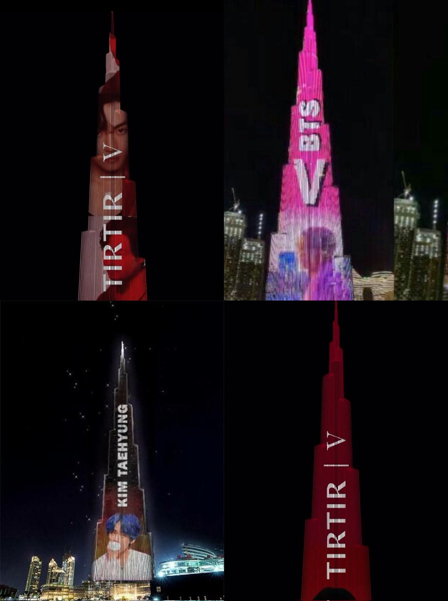 [INFO] #V becomes in the FIRST and ONLY Kpop idol for being showcased on the Burj Khalifa for the 3rd Time, the tallest building in the world!

TAEHYUNG ON BURJ KHALIFA
#VxBurjKhalifa
#TaehyungxTIRTIR
