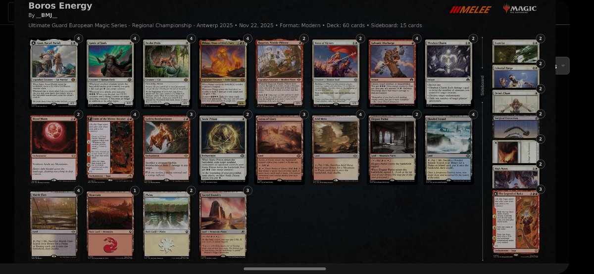 Dropped at 2-3 in Antwerp. Still think Boros is great and liked our list a lot.