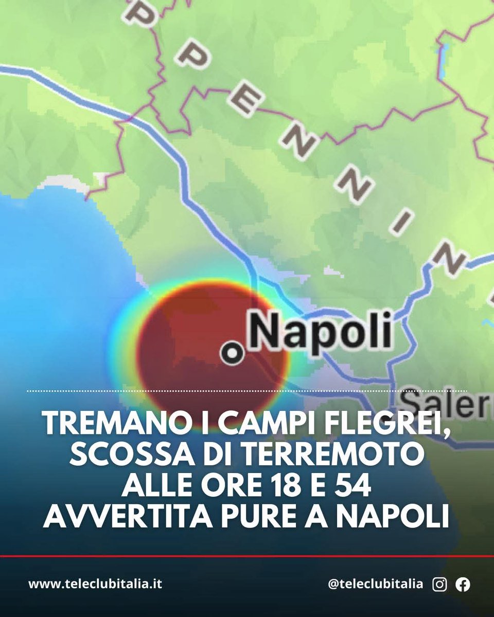 NotizieFrance's tweet image. Alle 18 e 54 scossa di terremoto con epicentro a #Bagnoli. La magnitudo stimata è di 3.0. Il sisma avvertito a #Pozzuoli e #Quarto, ma anche nei quartieri di Posillipo, Pianura e Fuorigrotta