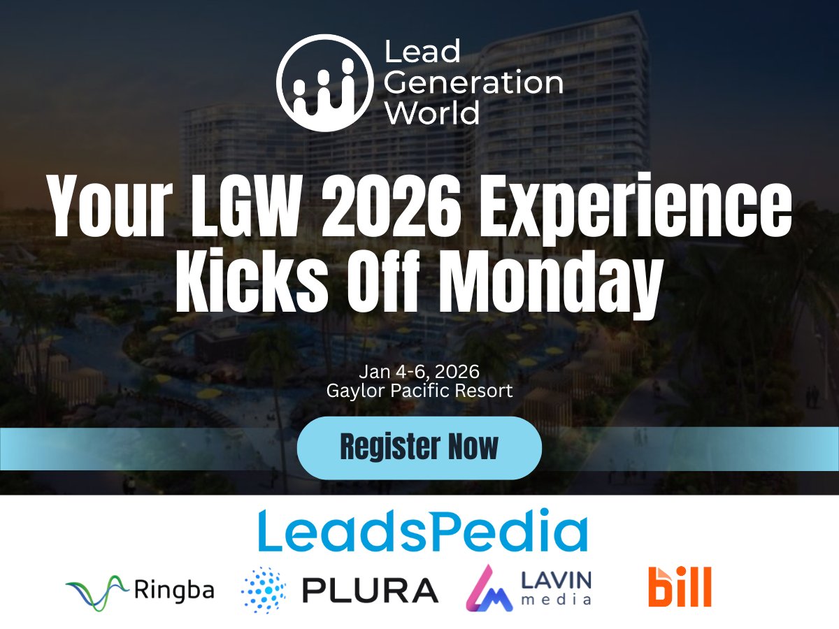LeadGenerationW's tweet image. The LGW 2026 Event App opens Monday.
Attendees can connect, chat, book meetings, and start networking early.

Registered? Watch your inbox Monday.

Not registered yet? There’s still time to join before the conversations start.