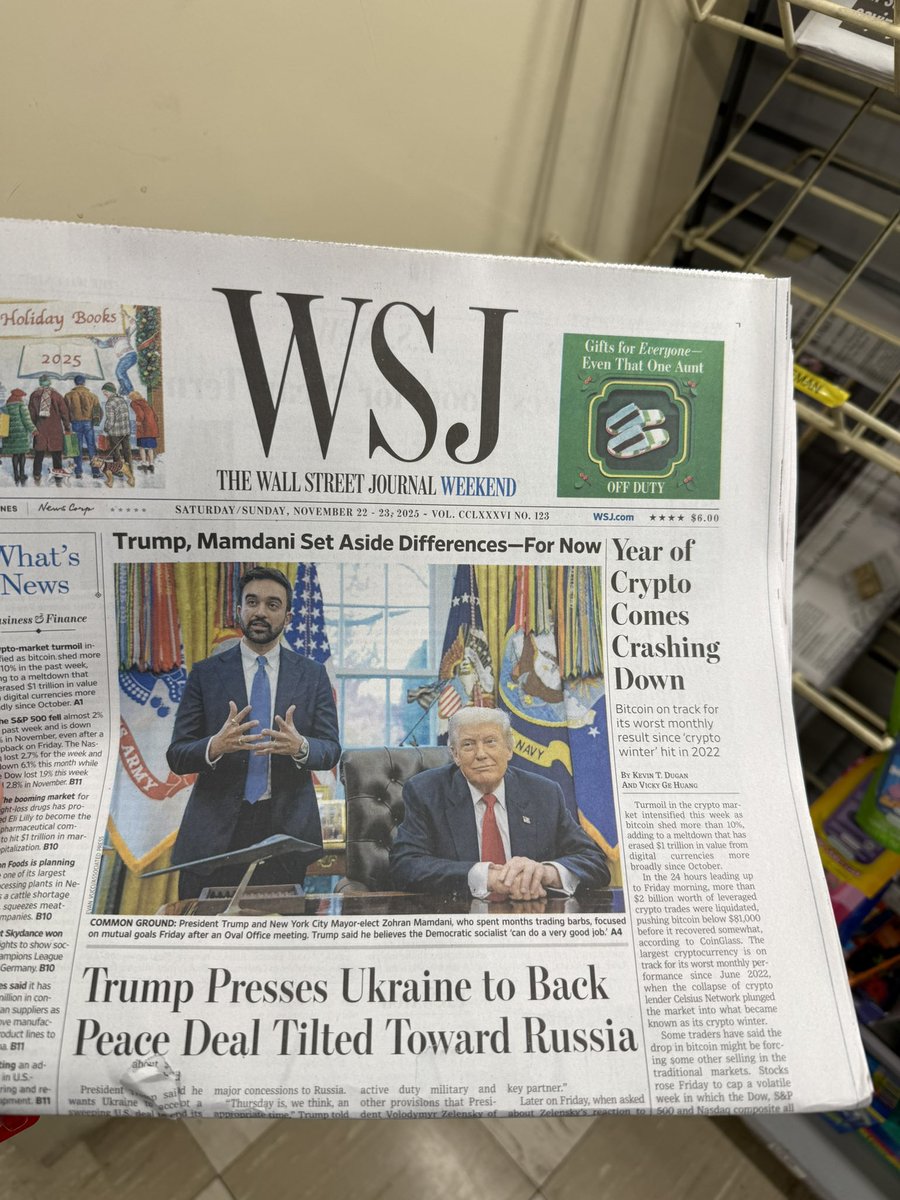 fintechfrank's tweet image. Crypto on front page of WSJ