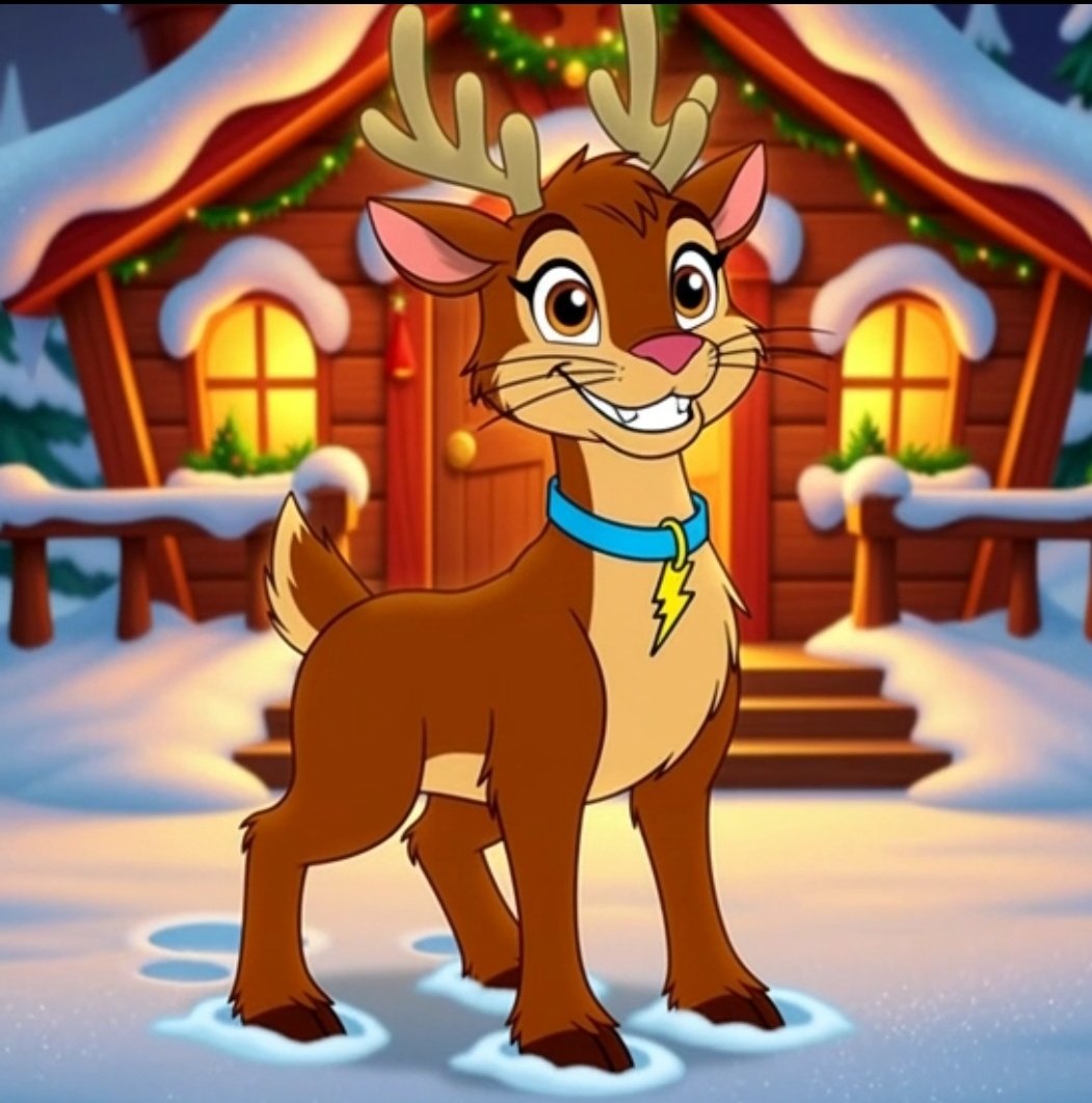 XLightingJr101X's tweet image. #NewProfilePic  

Something utterly bizarre happened to me, I underwent a transformation and turned into a reindeer, which is perfect timing because now I can assist in pulling Santa&apos;s sleigh alongside my first cousins @DominoDipper102, @LittleDipperPup, and @OddballSpoty102.