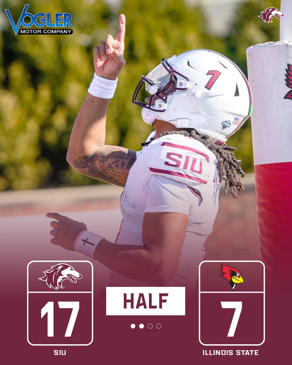SIU_Football's tweet image. On top as we head into the locker room!

#Salukis | #BuiltFor