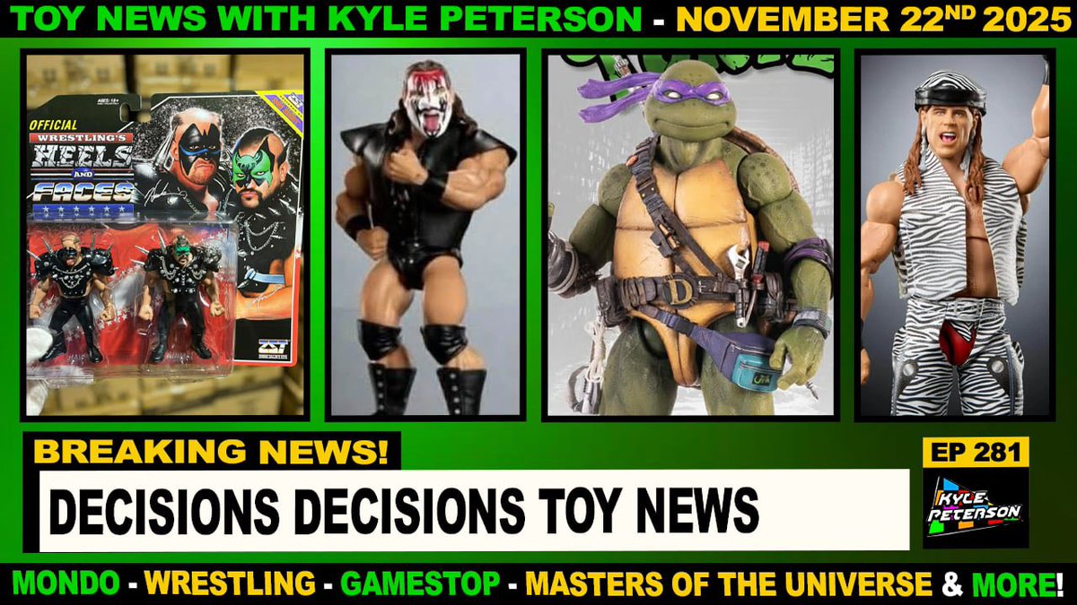Decisions Decisions Toy News For The Week Of November 16 2025! youtu.be/jbNmg_mHbW4?si… #toys #toy #toynews #fps #fyp #mcfarlane #mondo #mattel #neca #wwe #aew #powertown #wrestling #actionfigures