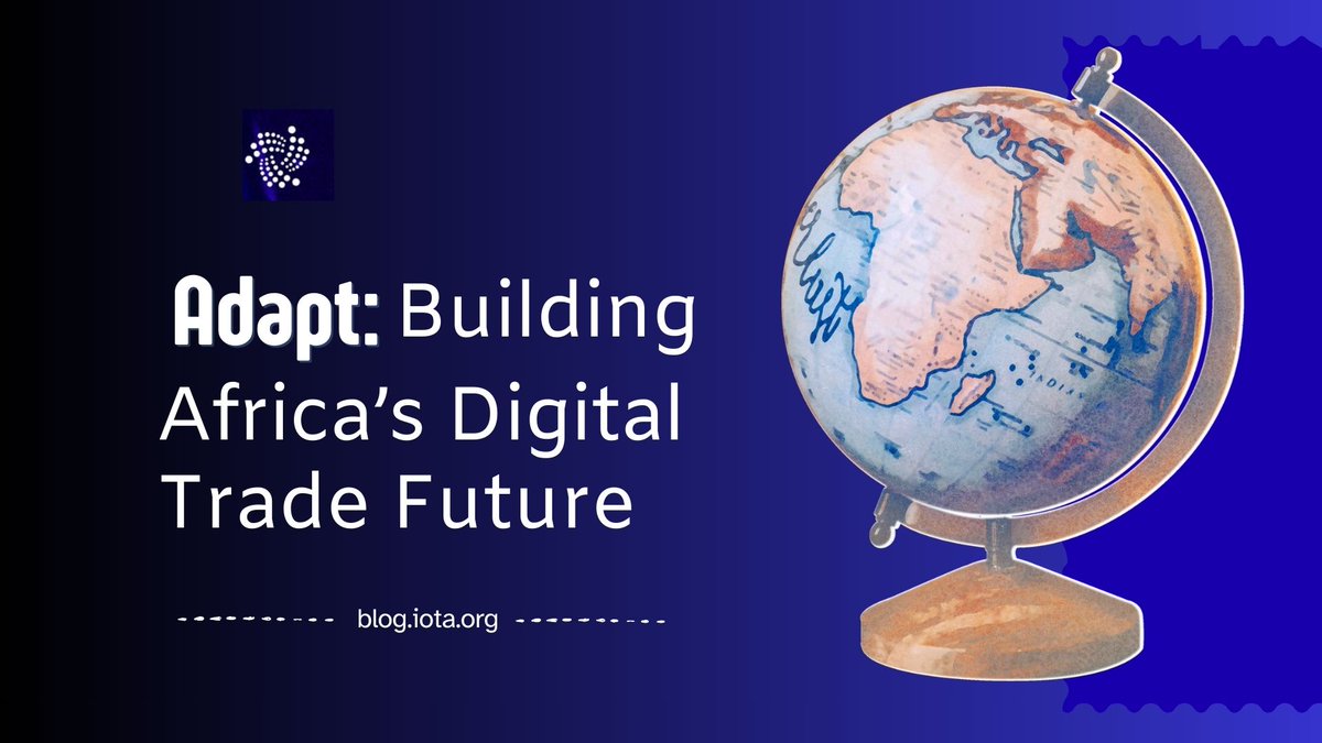 Trust issues often hinder trade across Africa, making it hard to verify document origins, goods ownership, and data authenticity.

That's where #ADAPT partners with @IOTA to deliver secure digital identities and verified credentials for businesses and governments alike.