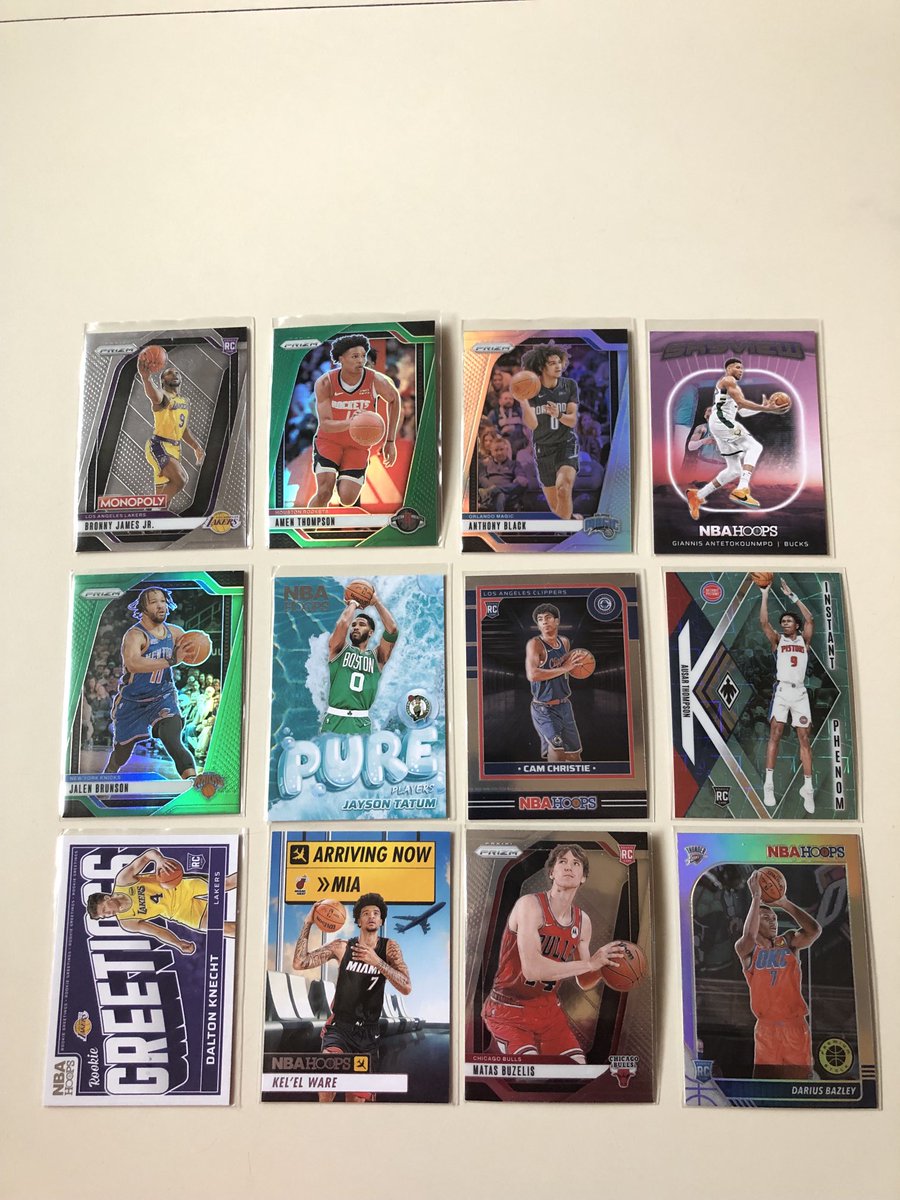 🔥🔥STACK SALE 🔥🔥

$2 each, discount on multiple purchases (see pinned tweet)

Maximum 12 cards per stack 

Shipping $5 within 🇨🇦/$10 to 🇺🇸

Reposts always appreciated thank you 

#TBBCrew #TBBReposts #NBA ⁦<a href="/trading_dawg/">G-Dawg Trading</a>⁩ ⁦<a href="/HobbyUnlimited/">Hobby Man</a>⁩ #Lakers #Knicks #Heat