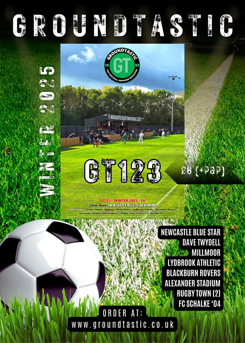 Our winter issue, GT123, will be out next week. The 80 pages are packed with news and articles on all levels of football grounds, from non-league to Premier League and Northern Ireland to Chile.  
Order now from: groundtastic.co.uk