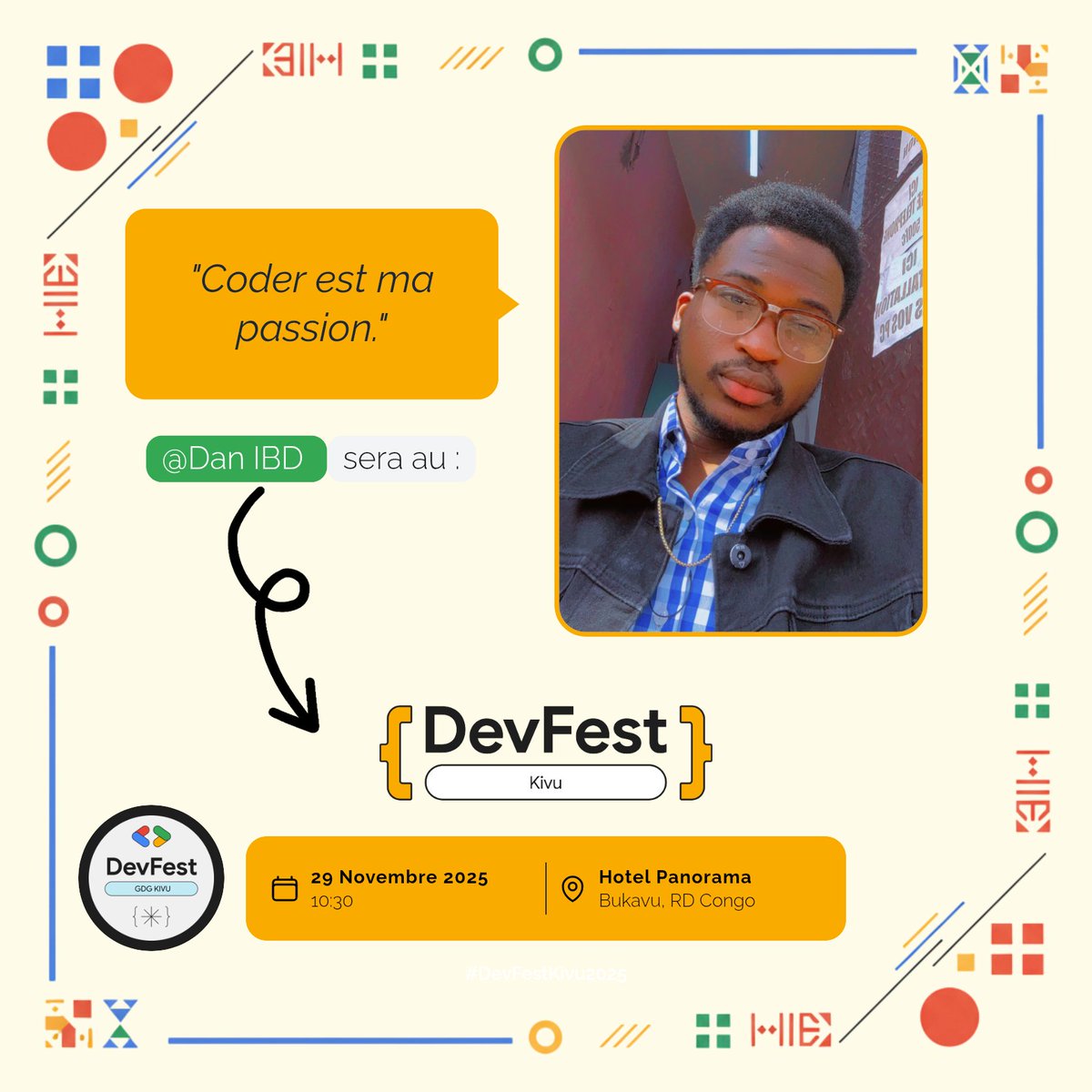 DanielD58815's tweet photo. 💻 Qu'est-ce que le DevFest ?
​Un DevFest est une conférence de développeurs organisée localement par des groupes de développeurs appelés Google Developer Groups (GDG)
​C'est une excellente occasion d'apprendre et de rencontrer d'autres passionnés de technologie https://t.co/x8nuWffnyO