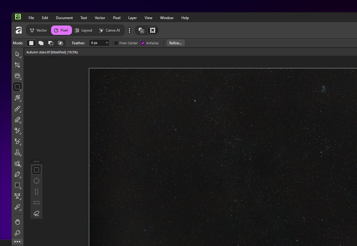 xipteras's tweet image. I don't know if you've noticed, but Affinity Photo is now available for free, in a sense. Yay! 🥳🎉

affinity.studio

✨🔭 I downloaded it and am now trying it out. To be more specific, I am installing Russel Cromans' #astrophotography plugins: StarShrink and