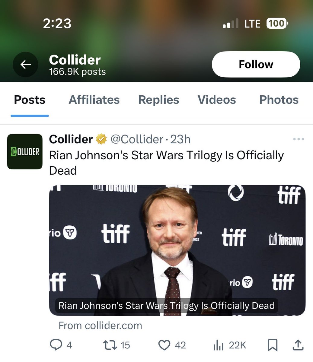 The <a href="/Collider/">Collider</a> #WarriorNun post is up to 70K views <a href="/netflix/">Netflix</a>. The Star Wars Trilogy post I mentioned as comparison (IP w/ massive engagement) is also up, to 22K views. 

But the WN post’s views now = 3.2x the Star Wars one (up from 2.5x). 

The fans are there NF… #SaveWarriorNun