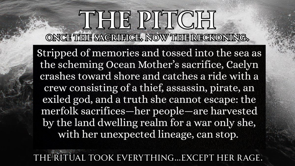 author_clentz's tweet image. Beneath the Veil of Tides new #agentsguide / #agentguide
🕷️Oracle arachnids, fleshless soldiers, soul swaps
🌊Wild plot twists
🏴‍☠️Sacrificed FMC, brutal mer harvesting
💀HIGH STAKES
🐦‍⬛Ragtag crew
🪽Rogue, lovestruck god
🧠Memory curses
🧜‍♀️Trauma/Addiction

#WIPPIT #F #RF #NA #A