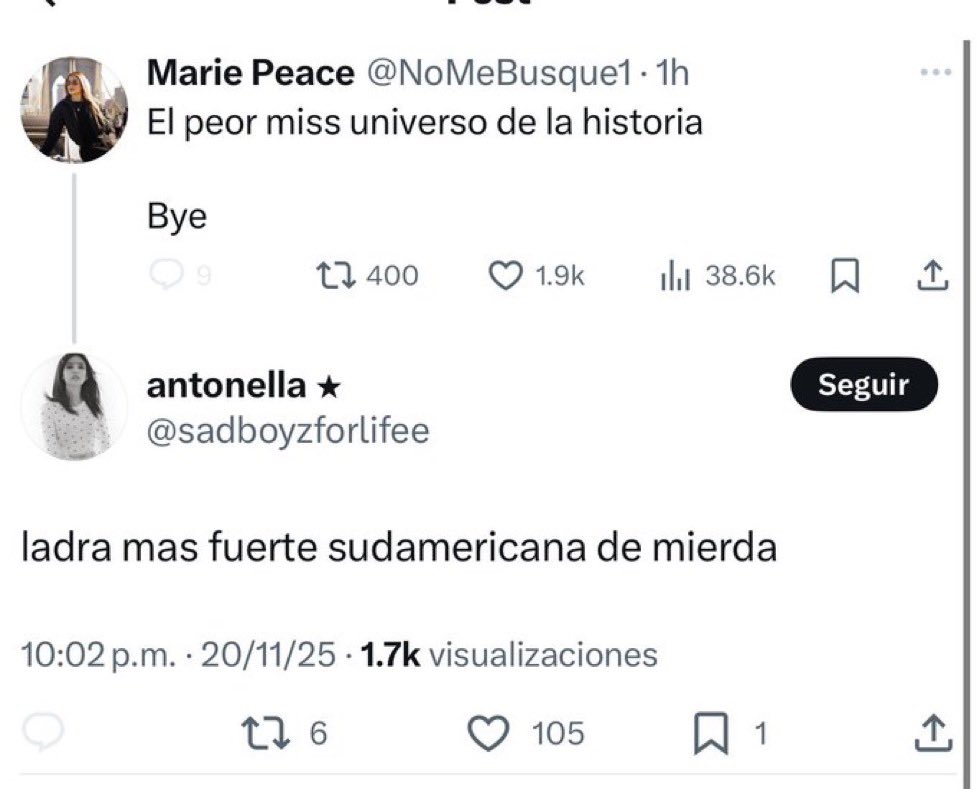 Jajajaja la morritas mexas , dándose en la madre con las argentinas, como los hombres con el futbol.