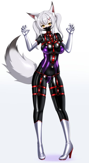 ぴっちりボンデージケモミミ娘ちゃんです(*'ω`*)