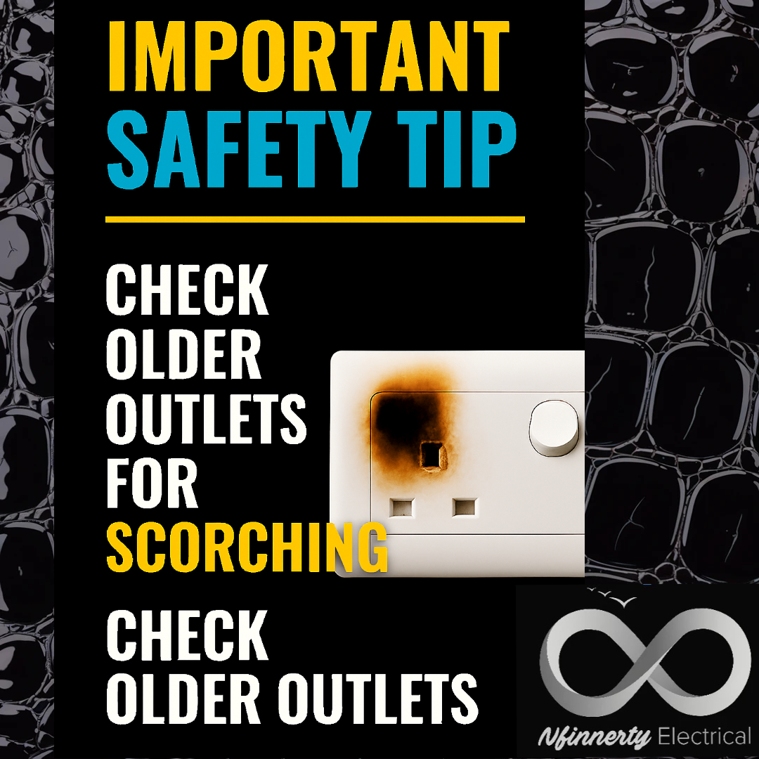 ⚠️ Safety Tip: Check your outlets. Warm or discolored sockets = danger. ✅ Feel for heat ✅ Look for scorch marks ✅ Call a licensed electrician if unsure

📞 01904 202234 | 🌐 nfinnertyelectrical.com #ElectricalSafety #NAPIT #YorkElectrician #SafetyTipSaturday