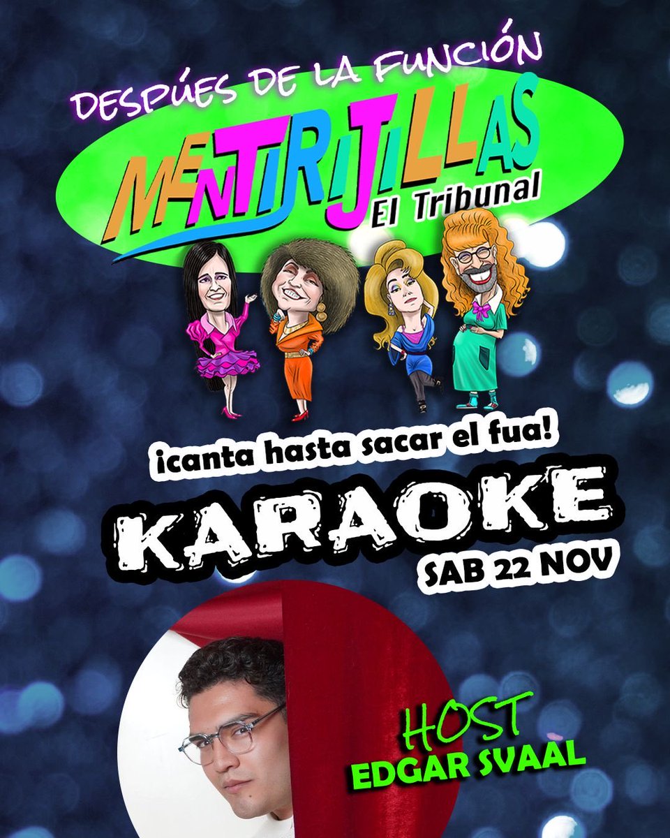 Hoy hoy hoy terminando #Mentirijillas en su #cabaret de confianza <a href="/elvicioteatro/">Teatro Bar El Vicio</a> habrá #karaoke Adhoc Vengan!!!! Se pone re bueno