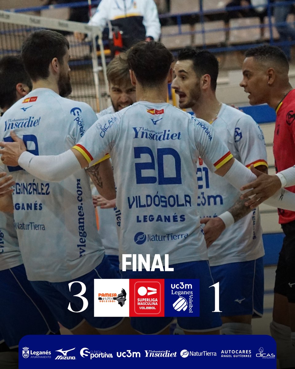 VoleibolLeganes's tweet image. #SVM | Gran esfuerzo del @uc3m Voleibol Leganés en la Jornada 5 de la #SuperligaMasculina 🏐

Se dejó todo en la cancha y cedimos 1–3 ante Pamesa Teruel Vb. Orgullosos del trabajo y de la actitud. ¡A seguir luchando equipo! ❤️💪

#VamosLega 💙🤍