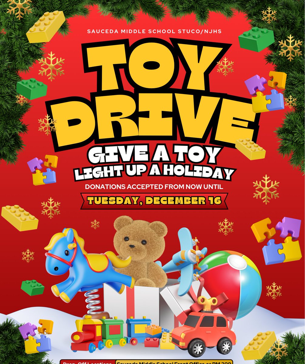 AshleyM0504's tweet image. This Teacher may be on break but I will push to get help with our Christmas Toy Drive! My STUCO/NJHS is hosting a toy drive from now until Dec 16.Will you be my firstdonor? These toys will be delivered to those in need in our community. #ClearTheLists2025 amazon.com/hz/wishlist/ls…