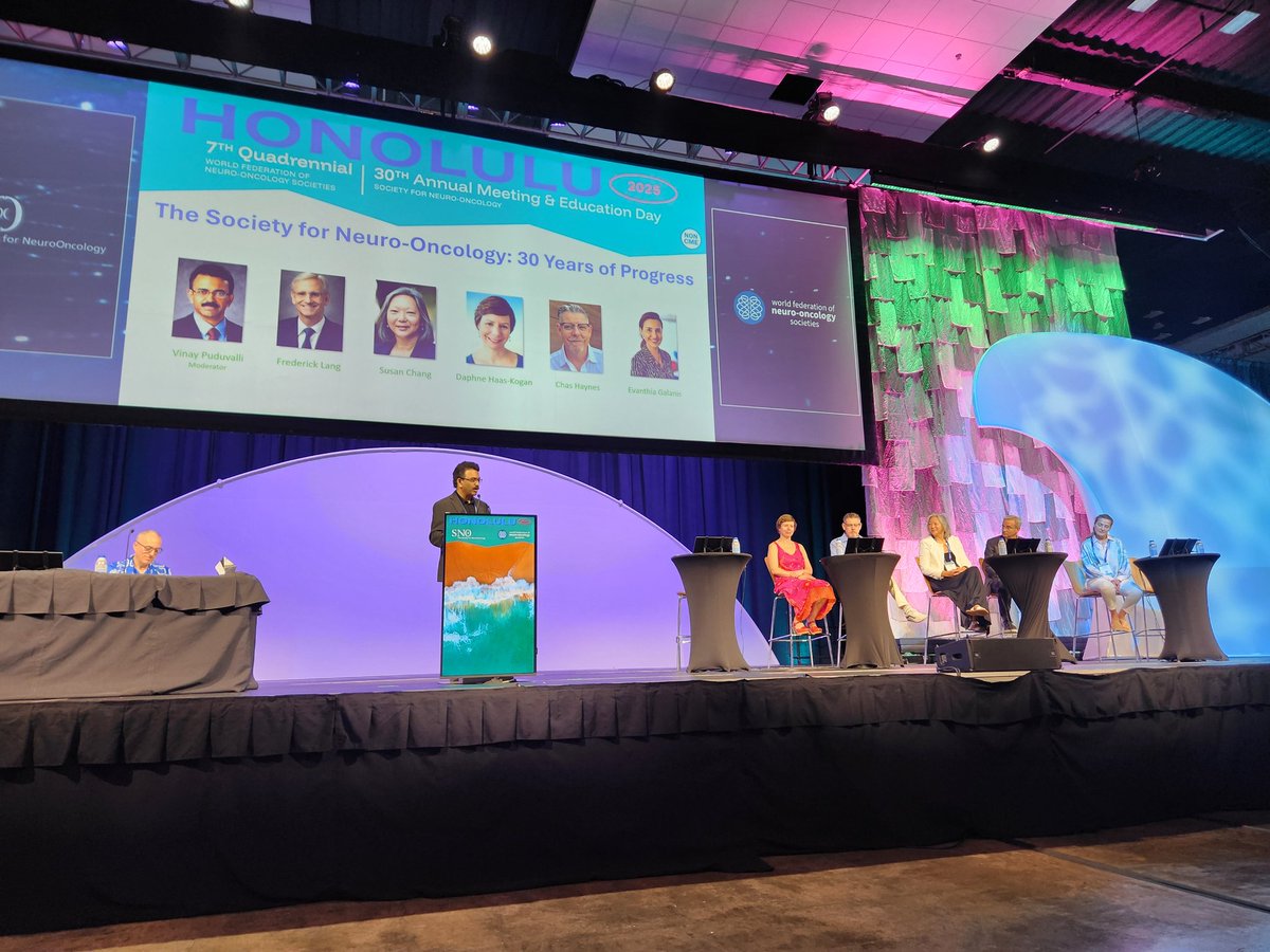 NeuroOnc's tweet image. Vinay Puduvalli introduces The Society for Neuro-Oncology: 30 Years of Progress panel discussion. Learn more &amp;gt; sno30years.org  #SNO2025 #WFNOS #ScientificMeeting