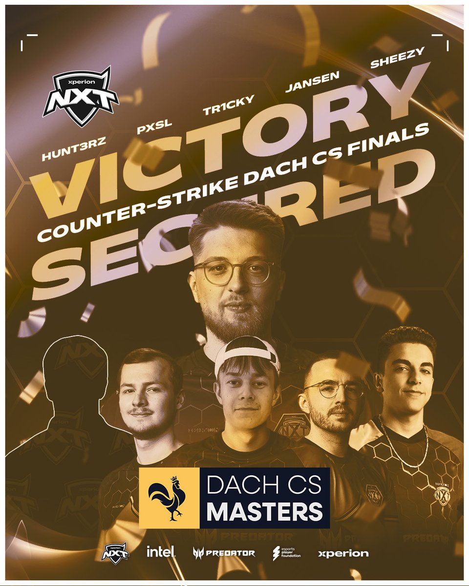 XPERION_NXT's tweet image. LETS FUCKING GOOO!!! 🥳🥳🥳
DACH CS MASTERS SAISON 4 CHAMPIONS 🏆❤️