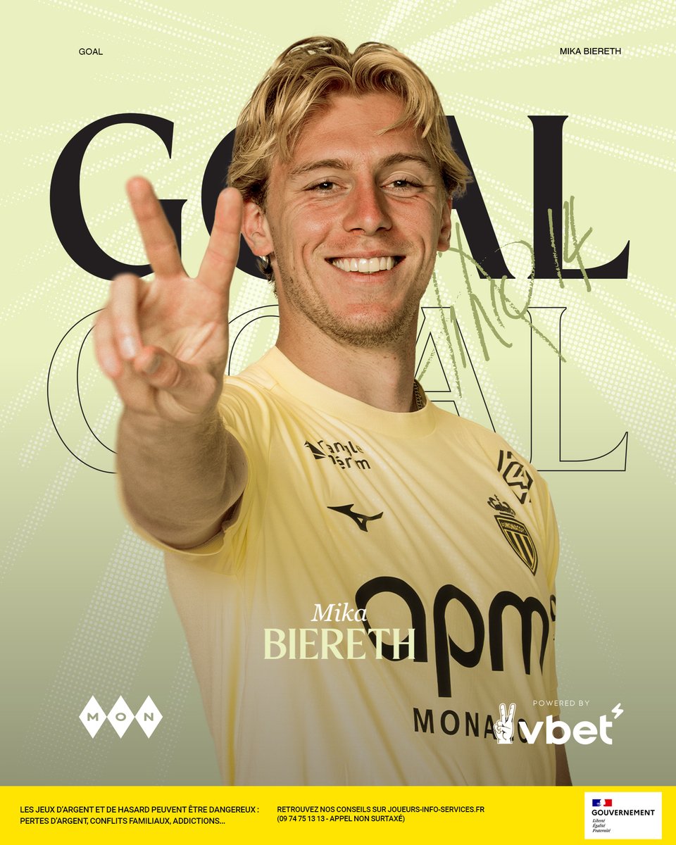 AS_Monaco's tweet image. Mika Biereth réduit l&apos;écart ⚽

90+4&apos; | 4️⃣-1️⃣ #SRFCASM