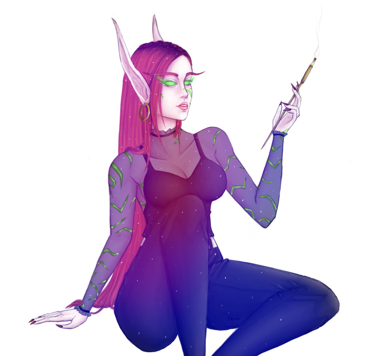 Saw an tutorial on how to make this pretty cosmic effect💜